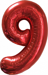 Шар (40''/102 см) Цифра, 9, Красный, в упаковке 1 шт. Шар (40»/102 см) Цифра, 9, Красный, в упаковке 1 шт.