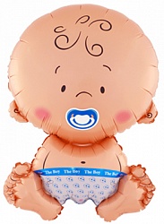 Шар (28''/71 см) Фигура, Малыш мальчик, Голубой, 1 шт. Шар (28»/71 см) Фигура, Малыш мальчик, Голубой, 1 шт.