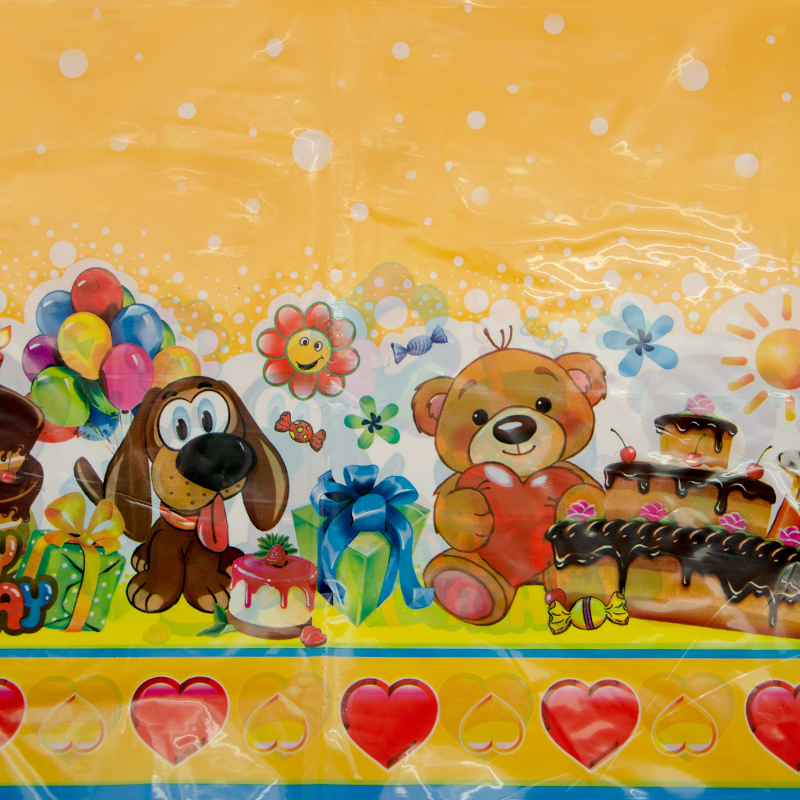 Скатерть ПЭТ, Сладкоежка, Happy Birthday, 120*220 см, 1 шт. Скатерть ПЭТ, Сладкоежка, Happy Birthday, 120*220 см, 1 шт.