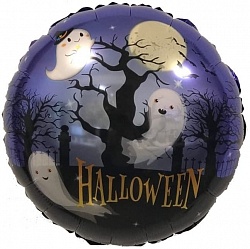 Шар (18''/46 см) Круг, Ночь привидений, 1 шт. Шар (18»/46 см) Круг, Ночь привидений, 1 шт.