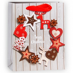 Пакет подарочный Новогодний венок, 11*13,5*5 см, 1 шт Пакет подарочный Новогодний венок, 11*13,5*5 см, 1 шт