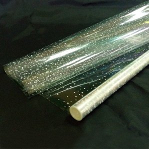 Пленка упаковочная прозрачная с рисунком "Мошка" белый / рулон 70 см*7,1 м 40 мкм Пленка упаковочная прозрачная с рисунком «Мошка» белый / рулон 70 см*7,1 м 40 мкм