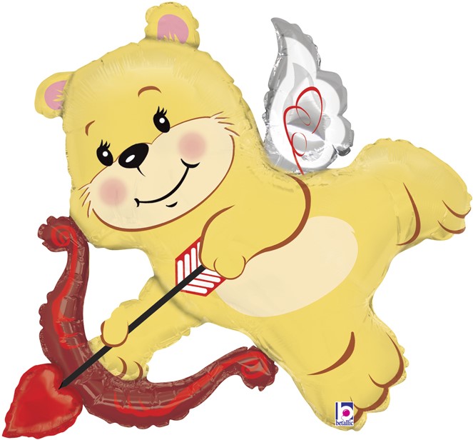 Шар (42''/107 см) Фигура, Медвежонок, Ангел Купидон, 1 шт. Шар (42»/107 см) Фигура, Медвежонок, Ангел Купидон, 1 шт.