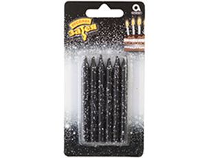 Свечи д/торта черные блеск 8см 12шт/A Свечи д/торта черные блеск 8см 12шт/A