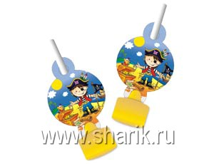 Язык-гудок с карт Маленький пират 6шт/G Язык-гудок с карт Маленький пират 6шт/G