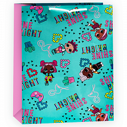 Пакет подарочный, Кукла ЛОЛ (LOL), Мятный, 31*22*10 см, 1 шт. Пакет подарочный, Кукла ЛОЛ (LOL), Мятный, 31*22*10 см, 1 шт.