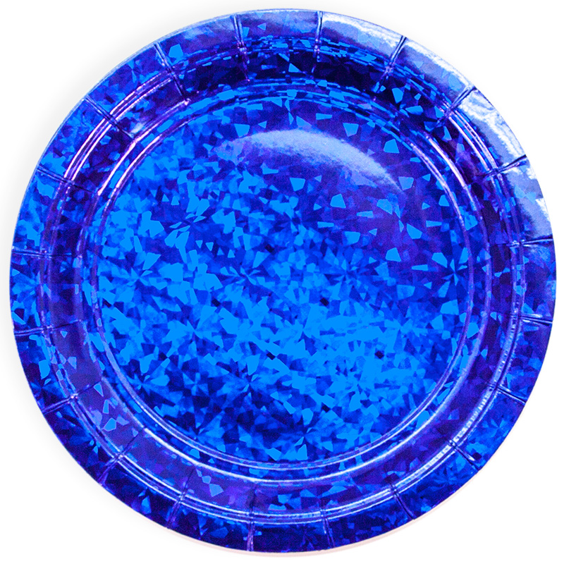 Тарелки (9''/23 см) Звездные грани, Синий, Голография, 6 шт. Тарелки (9»/23 см) Звездные грани, Синий, Голография, 6 шт.