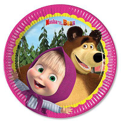 Тарелка Маша и Медведь 20см 8шт/Р, 1шт Тарелка Маша и Медведь 20см 8шт/Р, 1шт