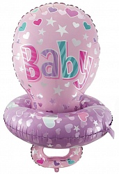 Шар (32''/81 см) Фигура, Соска для девочки, 1 шт. Шар (32»/81 см) Фигура, Соска для девочки, 1 шт.