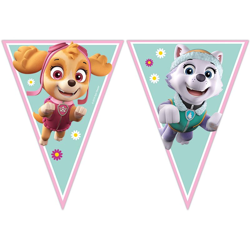 P Гирлянда-вымпелы 2,3 м "Щенячий Патруль (дизайн для девочек)" / Paw Patrol (Girl Design) / 1 шт. / P Гирлянда-вымпелы 2,3 м «Щенячий Патруль (дизайн для девочек)» / Paw Patrol (Girl Design) / 1 шт. /