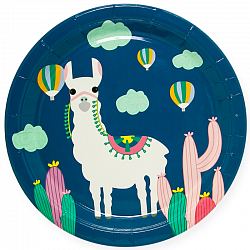 Тарелки (7''/18 см) Лама Альпака, Синий, 6 шт. Тарелки (7»/18 см) Лама Альпака, Синий, 6 шт.