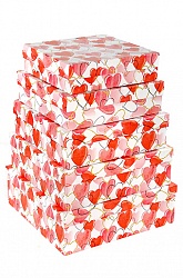 Набор коробок, Воздушные сердца, 5 шт. Набор коробок, Воздушные сердца, 5 шт.