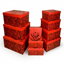 Набор коробок 10 в 1, Роза Набор коробок 10 в 1, Роза