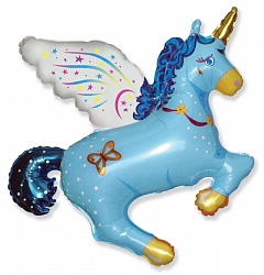 Шар (16''/41 см) Мини-фигура, Волшебный единорог, Голубой, 1 шт. Шар (16»/41 см) Мини-фигура, Волшебный единорог, Голубой, 1 шт.