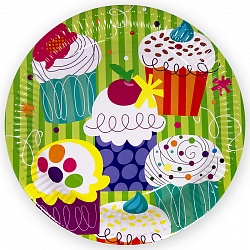 Тарелки, Пирожные, 9 дюйм, 6шт. Тарелки, Пирожные, 9 дюйм, 6шт.