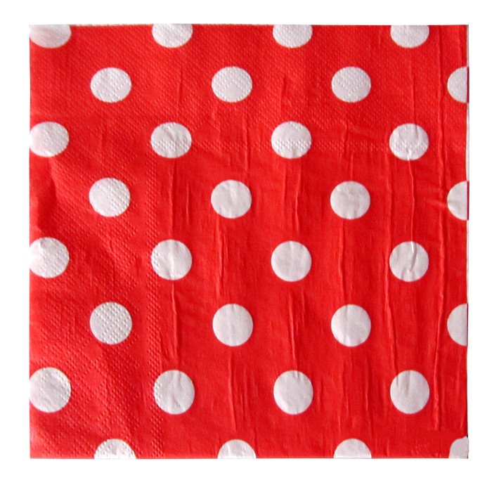 В Салфетки "Горох. Белый на красном " / набор 12 шт. / В Салфетки «Горох. Белый на красном » / набор 12 шт. /