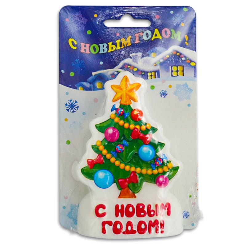 Свеча-барельеф Ёлочка / 1 шт./ Свеча-барельеф Ёлочка / 1 шт./