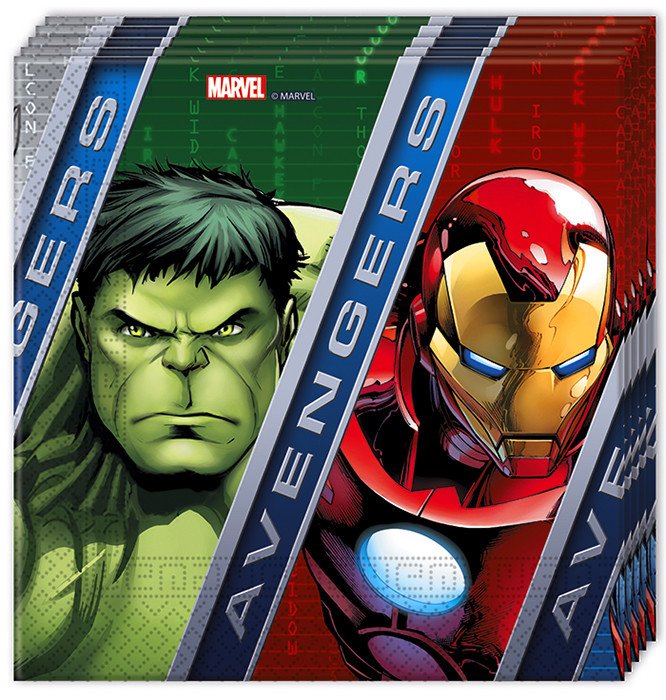 P Салфетки 33*33 см "Мстители" / Avengers Power / набор 20 шт. / P Салфетки 33*33 см «Мстители» / Avengers Power / набор 20 шт. /
