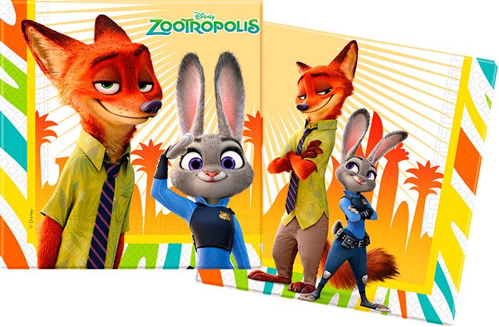P Салфетки 33*33 см "Зверополис" / Zootropolis / набор 20 шт. / P Салфетки 33*33 см «Зверополис» / Zootropolis / набор 20 шт. /