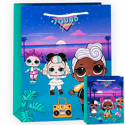 Пакет подарочный, Кукла ЛОЛ (LOL), Голубой, 23*18*10 см, 1 шт. Пакет подарочный, Кукла ЛОЛ (LOL), Голубой, 23*18*10 см, 1 шт.