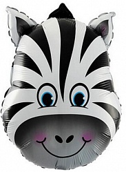 Шар (36''/91 см) Фигура, Большая голова Зебры, 1 шт Шар (36»/91 см) Фигура, Большая голова Зебры, 1 шт