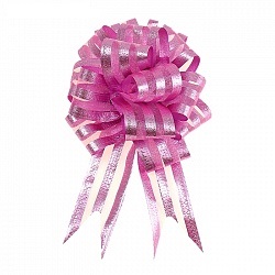 Бант Шар органза Полоска Розовый (6,4''/16 см), 10 шт. Бант Шар органза Полоска Розовый (6,4»/16 см), 10 шт.