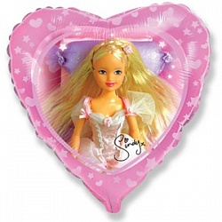 Шар (18''/46 см) Сердце, Сказочная Синди, Розовый, 1 шт. Шар (18»/46 см) Сердце, Сказочная Синди, Розовый, 1 шт.