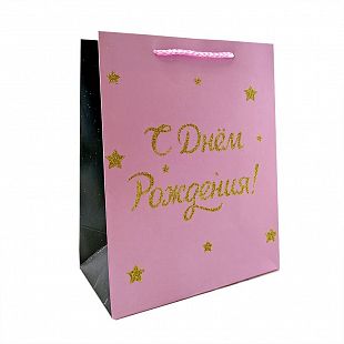 Пакет подарочный "С Днем Рождения. Для Нее" с глиттером / 18*23*10 см / 1 шт Пакет подарочный «С Днем Рождения. Для Нее» с глиттером / 18*23*10 см / 1 шт
