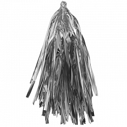 Гирлянда Тассел, Серебро, фольга, 3 м, 12 листов Гирлянда Тассел, Серебро, фольга, 3 м, 12 листов