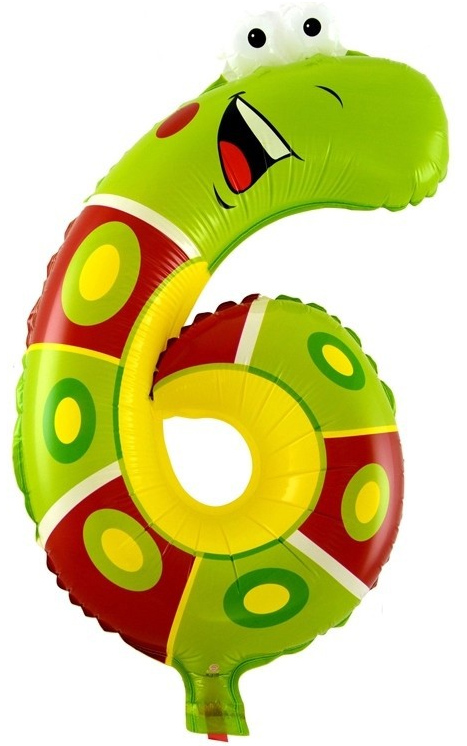 Шар с клапаном (16''/41 см) Цифра, 6 Гусеница, 1 шт. Шар с клапаном (16»/41 см) Цифра, 6 Гусеница, 1 шт.