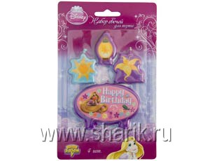 Свечи д/торта Disney HB Рапунцель 4шт/А Свечи д/торта Disney HB Рапунцель 4шт/А