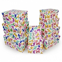 Набор коробок 10 в 1, Разноцветные бабочки Набор коробок 10 в 1, Разноцветные бабочки