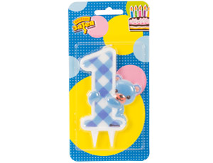 Свеча -цифра "1" Медвежонок мальчик/G Свеча -цифра «1» Медвежонок мальчик/G