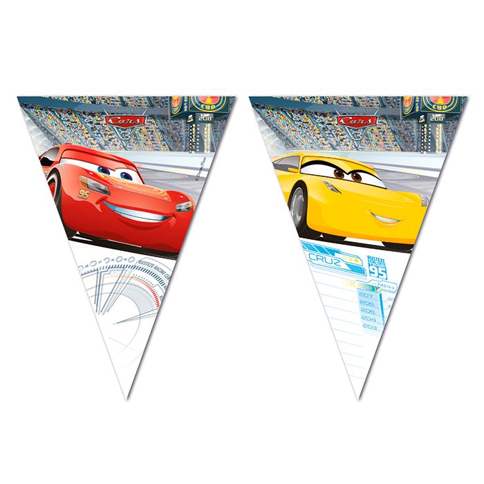 P Гирлянда-вымпелы 2,3 м "Тачки 3" / Cars 3 / 1 шт. / P Гирлянда-вымпелы 2,3 м «Тачки 3» / Cars 3 / 1 шт. /
