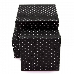 Набор коробок, Искрящиеся звезды, Черный, 3 шт. Набор коробок, Искрящиеся звезды, Черный, 3 шт.