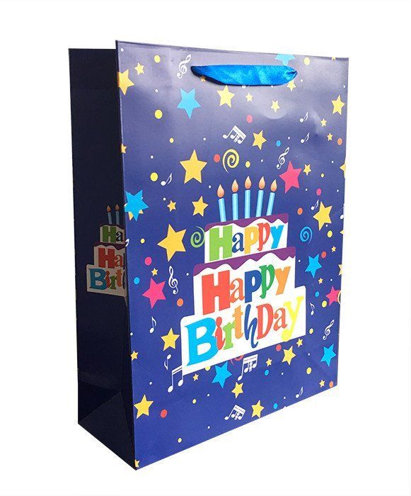 Пакет подарочный "Торт. С Днем Рождения" / 26*32*12см Пакет подарочный «Торт. С Днем Рождения» / 26*32*12см