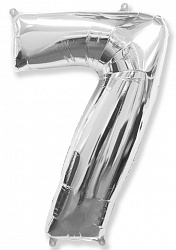 Шар (40''/102 см) Цифра, 7, Серебро, 1 шт Шар (40»/102 см) Цифра, 7, Серебро, 1 шт