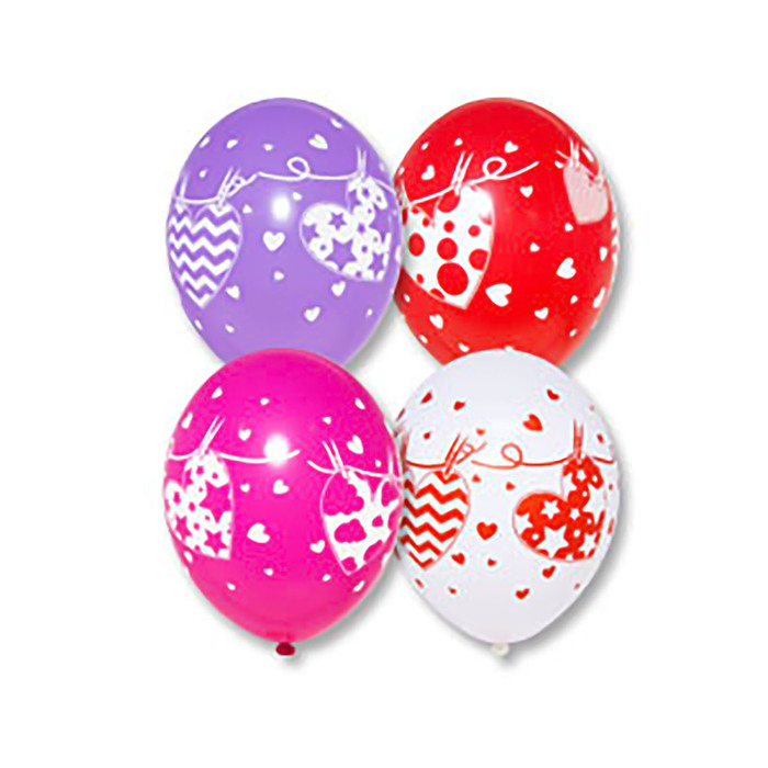 Шелкография пастель 14" Сердца на прищеп, 25 шт Шелкография пастель 14″ Сердца на прищеп, 25 шт