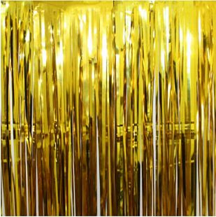 Занавес "Дождик" Золотой 2,4 м*0,91 м / 1 шт. / Занавес «Дождик» Золотой 2,4 м*0,91 м / 1 шт. /
