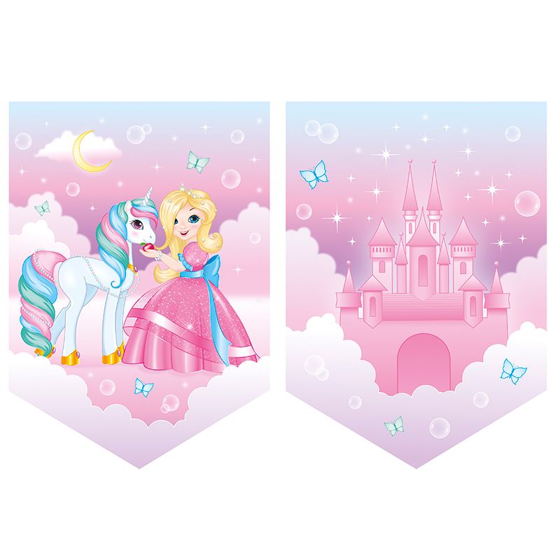 В Гирлянда-вымпелы "Принцесса Мия и единорог" / 1 шт. / В Гирлянда-вымпелы «Принцесса Мия и единорог» / 1 шт. /