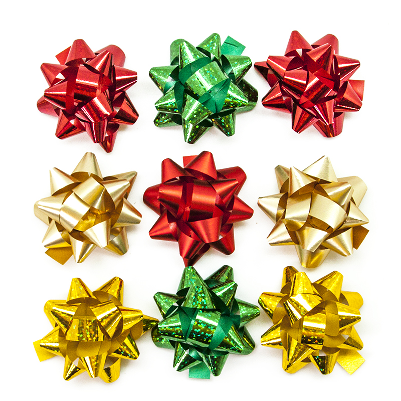Бант Звезда, Яркий микс, Ассорти, Металлик, 5 см, 25 шт. Бант Звезда, Яркий микс, Ассорти, Металлик, 5 см, 25 шт.