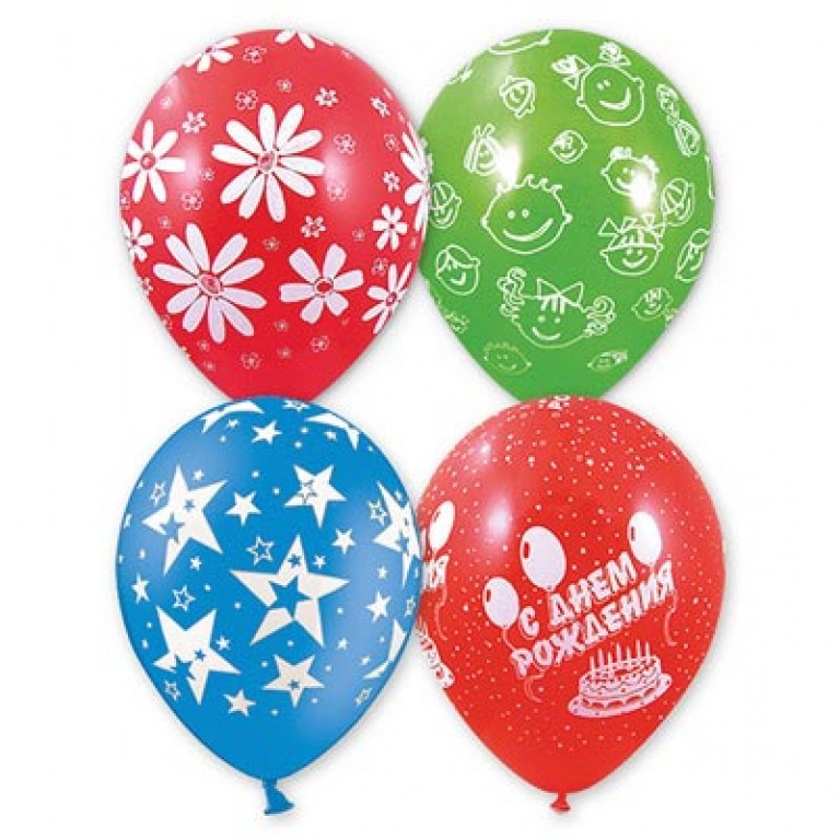 Шелкография пастель 12"(рис.ассорти), 50 шт Шелкография пастель 12″(рис.ассорти), 50 шт