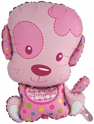 Шар (28''/71 см) Фигура, Маленький щенок Девочка, Розовый, 1 шт. Шар (28»/71 см) Фигура, Маленький щенок Девочка, Розовый, 1 шт.