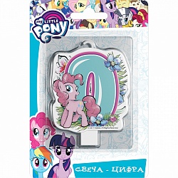 Свеча Цифра 0, Мой маленький пони, 8 см Свеча Цифра 0, Мой маленький пони, 8 см
