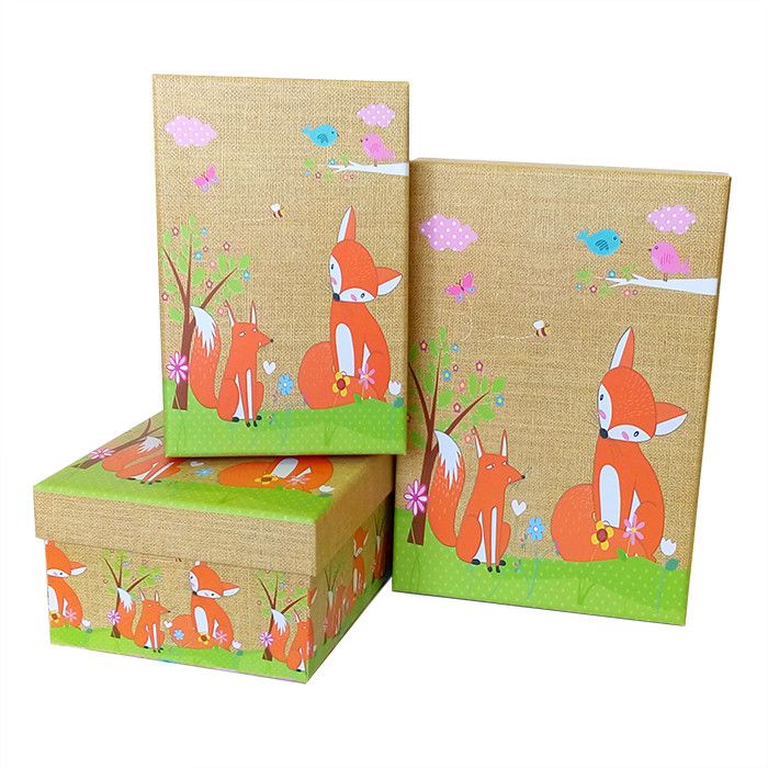 Набор коробок 3 в 1 “Детский. Лисята” / прямоугольник 18*12*7 / 21*14*8.5 / 23*16*9.5 см Набор коробок 3 в 1 “Детский. Лисята” / прямоугольник 18*12*7 / 21*14*8.5 / 23*16*9.5 см