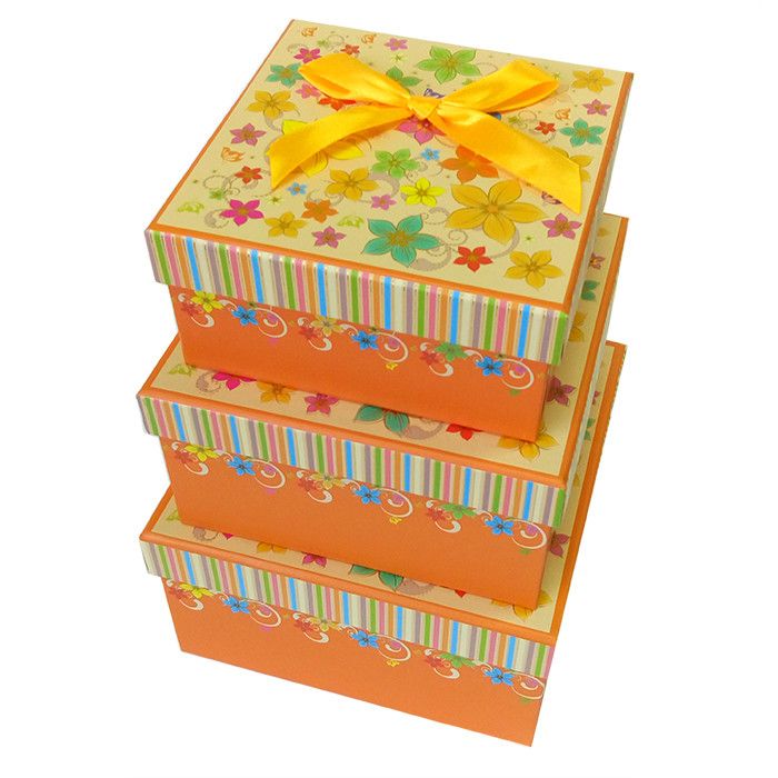 Набор коробок 3 в 1 "Летнее настроение"/квадрат 17*17*9,5 / 15*15*8 / 13*13*6,5 см Набор коробок 3 в 1 «Летнее настроение»/квадрат 17*17*9,5 / 15*15*8 / 13*13*6,5 см