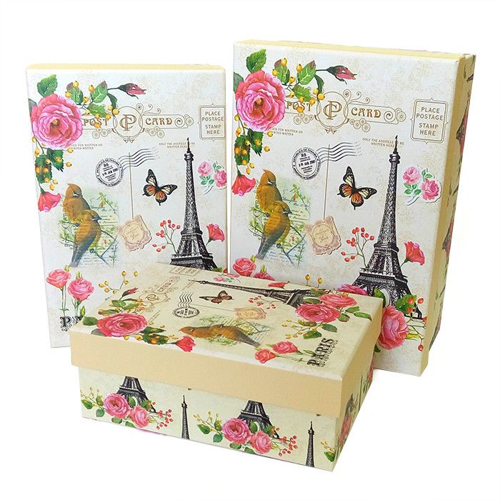 Набор коробок 3 в 1 “Эйфелева Башня” / прямоугольник 18*12*7 / 21*14*8.5 / 23*16*9.5 см Набор коробок 3 в 1 “Эйфелева Башня” / прямоугольник 18*12*7 / 21*14*8.5 / 23*16*9.5 см