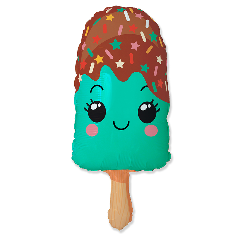 Шар (33''/84 см) Фигура, Счастливое эскимо, Тиффани, 1 шт. Шар (33»/84 см) Фигура, Счастливое эскимо, Тиффани, 1 шт.