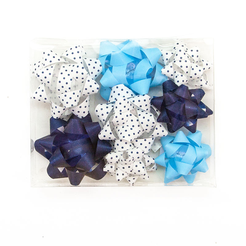 Бант Звезда, Синий микс, 5 см, 8 шт. Бант Звезда, Синий микс, 5 см, 8 шт.