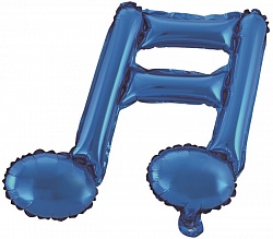 Шар с клапаном (16''/41 см) Мини-фигура, Нота двойная, Синий, 1 шт. Шар с клапаном (16»/41 см) Мини-фигура, Нота двойная, Синий, 1 шт.